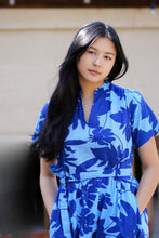 Load image into Gallery viewer, Alice Tie Waist Dress Navy Blue
