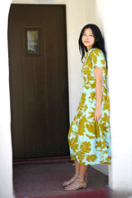 Load image into Gallery viewer, Alice Tie Waist Dress Turquoise Olive
