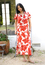 Load image into Gallery viewer, Carrie Cotton Dress Rust Beige
