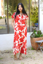 Load image into Gallery viewer, Carrie Cotton Dress Rust Beige
