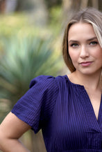 Load image into Gallery viewer, Suri Solid Smocked Waist Maxi Dress Navy 
