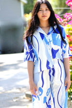 Load image into Gallery viewer, Erin Abstract Print Shirt Blue Multi 

