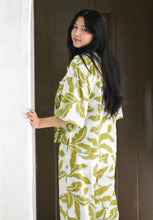 Load image into Gallery viewer, Erin Abstract Print Shirt Olive White 
