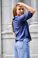 Load image into Gallery viewer, Amalie Solid Cotton Top Denim
