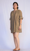 Load image into Gallery viewer, Bianca Cotton Tunic Dress Taupe
