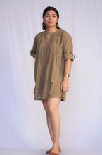 Load image into Gallery viewer, Bianca Cotton Tunic Dress Taupe
