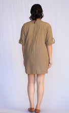 Load image into Gallery viewer, Bianca Cotton Tunic Dress Taupe
