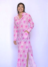 Load image into Gallery viewer, Adriana Long Sleeve Shirt Dress-Hot Pink
