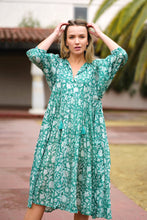Load image into Gallery viewer, Mylah Midi Dress Forest Green
