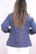 Load image into Gallery viewer, Hattie Cotton Quilted Jacket Blue

