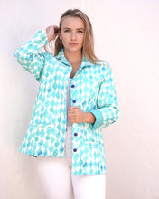 Load image into Gallery viewer, Hattie Cotton Quilted Jacket Aqua Green
