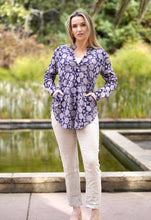 Load image into Gallery viewer, Anoushka Printed Top Navy Grey
