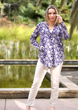 Load image into Gallery viewer, Anoushka Printed Top Navy Grey
