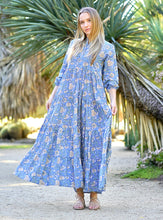Load image into Gallery viewer, Callie Maxi Dress Blue Green
