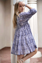 Load image into Gallery viewer, Raya Block Printed Mini Dress- Grey
