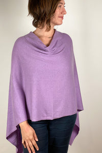 Cashmere Poncho-Lilac