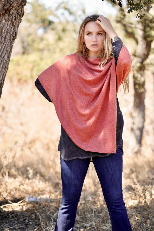 Cashmere Poncho-Spice