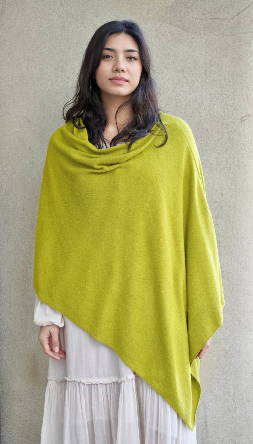 Cashmere Poncho-Peridot