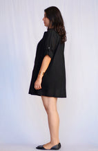 Load image into Gallery viewer, Bianca Cotton Tunic Dress Black
