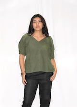 Load image into Gallery viewer, Celine Puff Sleeve Cotton Top
