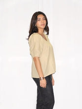 Load image into Gallery viewer, Celine Puff Sleeve Cotton Top
