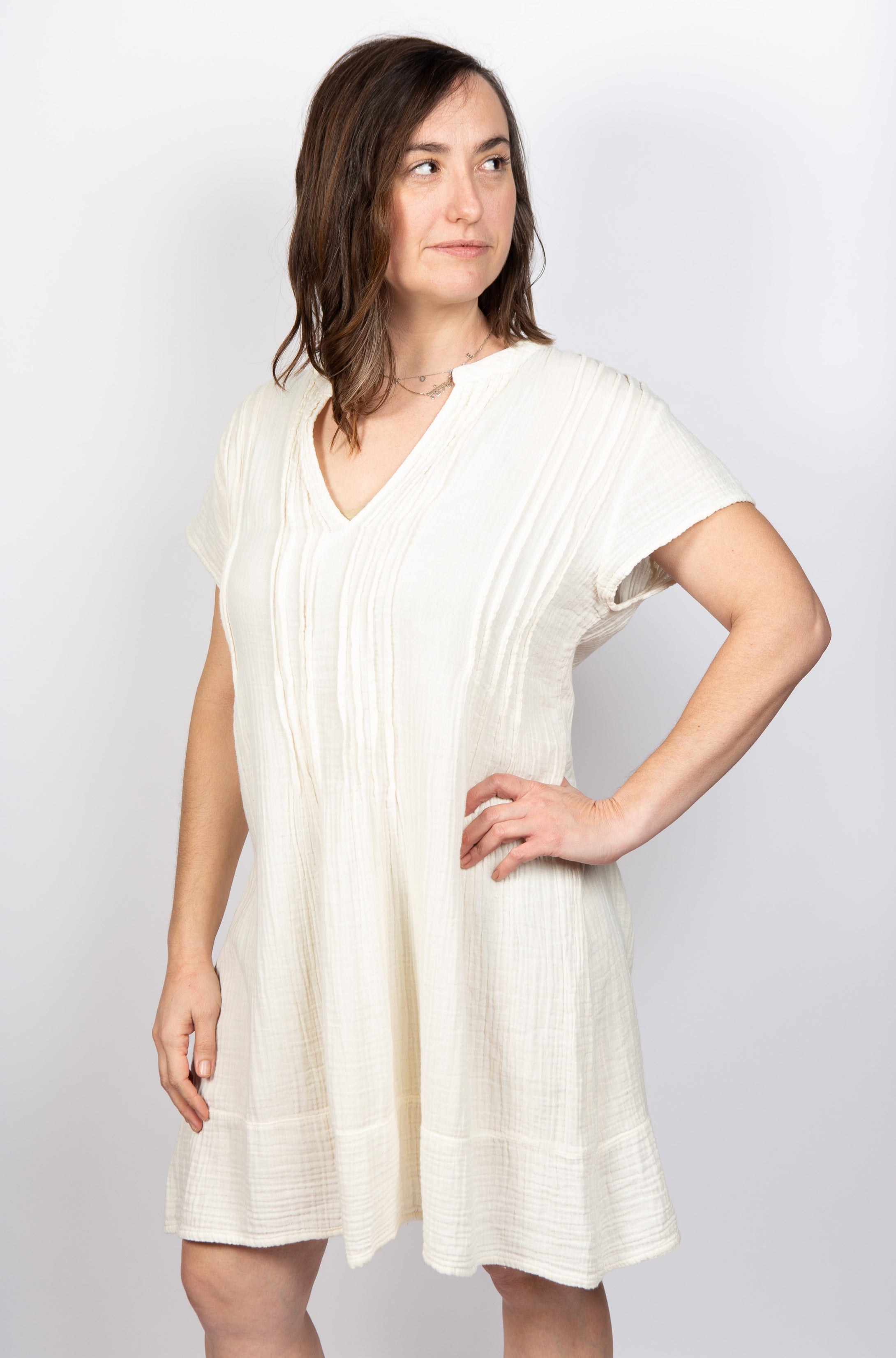 Pipa Cotton Gauze Dress Natural