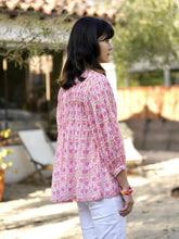 Load image into Gallery viewer, Alya Floral Top Ivory-Pink
