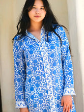 Load image into Gallery viewer, Adriana Shirt Dress Blue
