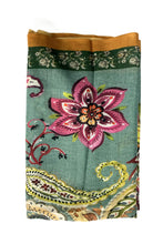 Load image into Gallery viewer, Wool/Silk Blend Printed Scarf-Gold Green
