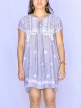 Load image into Gallery viewer, Embroidered Mini Dress - Stripe
