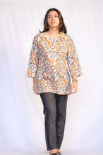 Load image into Gallery viewer, Cotton Tunic- White Brown
