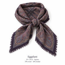 Load image into Gallery viewer, Tapestry Small Wool Printed Square Scarf
