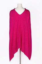 Load image into Gallery viewer, Cashmere Poncho Fuschia Dk. Pink
