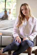 Load image into Gallery viewer, French Knot Linen Top White
