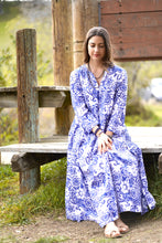 Load image into Gallery viewer, Calypso Dandelion Dress Green Blue
