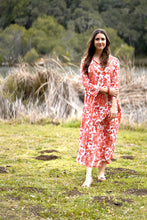 Load image into Gallery viewer, Calypso Dandelion Dress Red White
