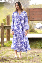Load image into Gallery viewer, Calypso Dandelion Dress Green Blue
