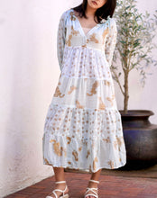 Load image into Gallery viewer, Pamo Tiered Maxi Dress Blue
