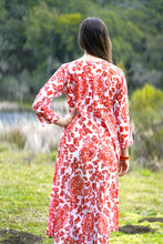 Load image into Gallery viewer, Calypso Dandelion Dress Red White
