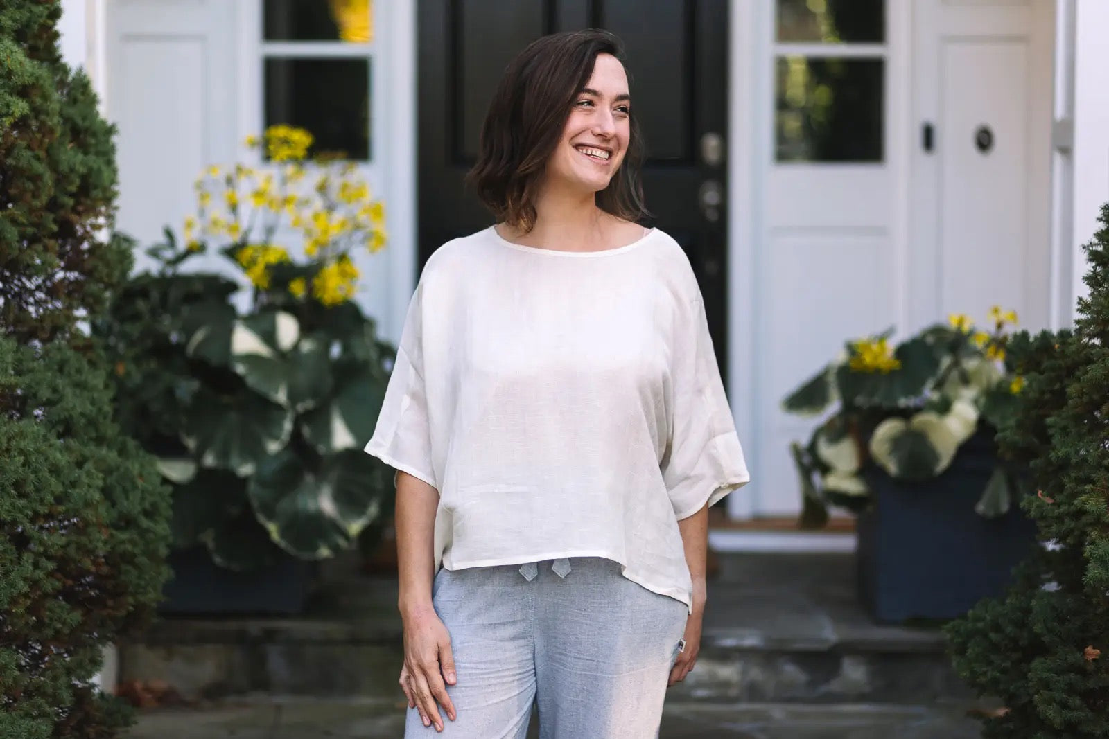 Everly Linen Blouse (Multiple Colors Inside)
