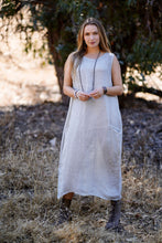 Load image into Gallery viewer, Anita Linen Sleeveless Dress Lt. Grey
