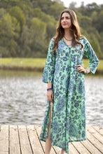 Load image into Gallery viewer, Calypso Dandelion Dress Green Blue
