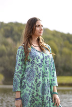 Load image into Gallery viewer, Calypso Dandelion Dress Green Blue
