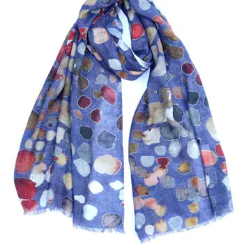 Antalya Wool Scarf/Wrap Blue
