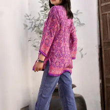 Load image into Gallery viewer, Berry Silk Tunic / KDC Emb
