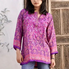 Load image into Gallery viewer, Berry Silk Tunic / KDC Emb
