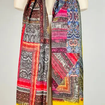 Chandra Jewel Wool Scarf/Wrap