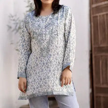 Load image into Gallery viewer, Dusty Blue Tunic / KDC Emb.
