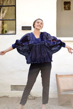 Load image into Gallery viewer, Kaiya Blouse Yellow Teal One Size
