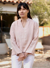 Load image into Gallery viewer, French Knot Linen Top White
